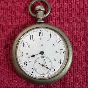 T. Eaton & Co Openface Stem Wind Pocket Watch